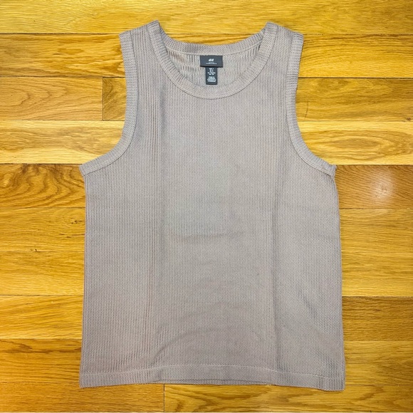 H&M Other - H&M Slim Fit Open-Knit Tank | Taupe | Small